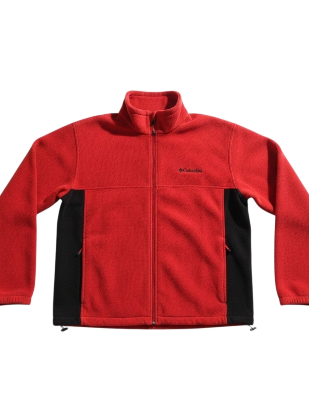 Columbia Red and Black Zip-Up Fleece Jacket